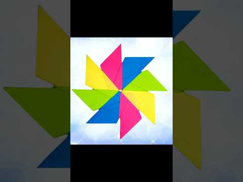 Новогодняя яркая звезда из бумаги. Елочные игрушки своими руками #shorts