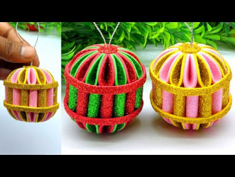 DIY Christmas Tree Topper 2025 | How to Make Christmas Ball Ornaments at Home | Easy Holiday Decor