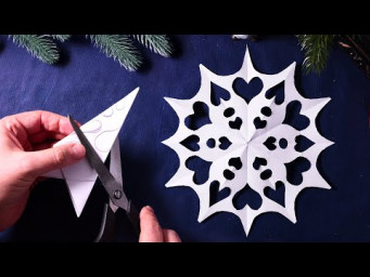Как сделать снежинку из прямоугольной бумаги ✂❄ Легкий мастер-класс для детей и взрослых!