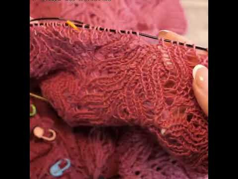 Lace yoke knitted with bamboo yarn + chart 
