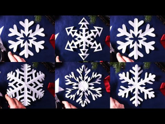❄️ Простые зимние украшения из бумаги ✂️ Для занятий с детьми в школе