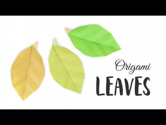 Easy Origami Leaf Tutorial - DIY - Paper Kawaii