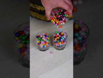Satisfying Reverse Video With Colorful Beads #shorts