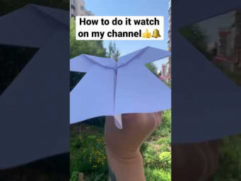 Paper Plane Fly Like a Boomerang #shorts