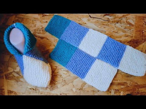 НОВИНКА/СЛЕДКИ НЕОБЫЧНЫЕ ИЗ МАЛЕНЬКИХ КВАДРАТИКОВ/НА ДВУХ СПИЦАХ 