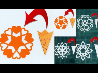 Paper Cutting Design - How To Make Christmas Snowflakes - Christmas Decorations - Decorate With me