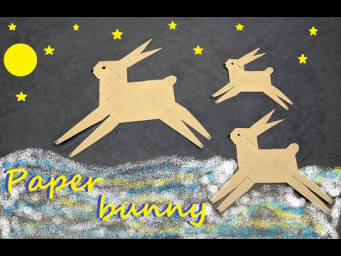 Заяц из полосок бумаги | Плетение из бумаги | Hare made of strips of paper