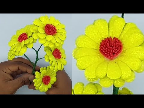Most Beautiful Flower Making - DIY - Foam Sheet Crafts - Home Decor Ideas - Paper Flower