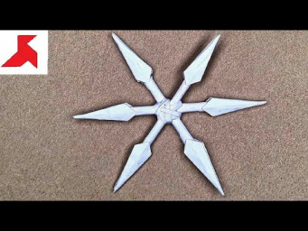 DIY ✴️ - How to make a 8 pointed BIG STAR shuriken from A4 paper