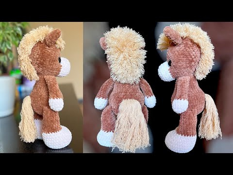 Лошадка вязаная крючком // мастер-класс Лошадка вязаная крючком // мастер-класс
