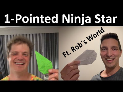 Origami 1-Pointed Ninja Star Origami 1-Pointed Ninja Star