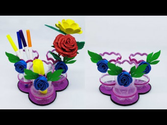 DIY-Flower Vase - Reuse Waste For Home Decor - Best Out Of Waste - Waste Material Craft Ideas