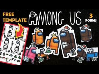 AMONG US, Free template | How to make an Origami Paper Toy
