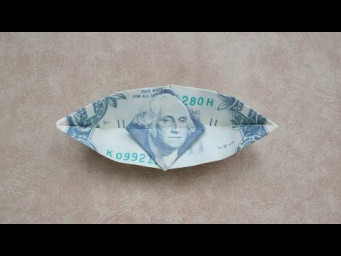 Washington in MONEY BOAT | Easy Dollar Origami | Tutorial DIY by NProkuda