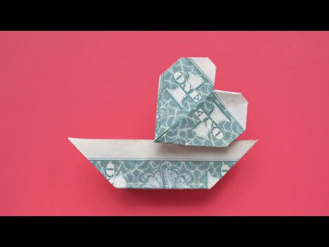 Wonderful MONEY BOAT WITH HEART | Dollar Origami for Valentine's Day| Tutorial DIY by NProkuda Wonderful MONEY BOAT WITH HEART | Dollar Origami for Valentine's Day| Tutorial DIY by NProkuda