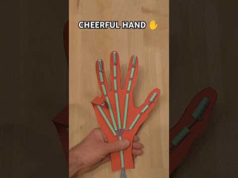 HOW TO MAKE A MOVING CHEERFUL HAND - A SIMPLE CRAFT FOR KIDS WITH ENDLESS FUN