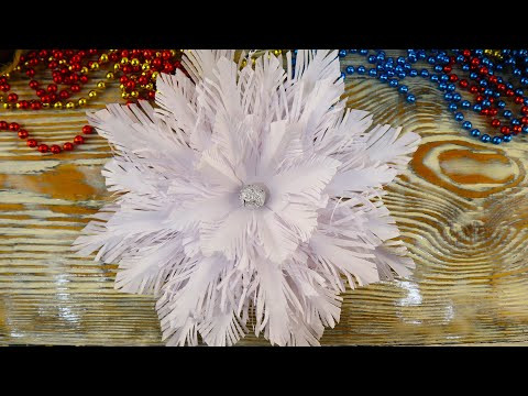 ПУШИСТАЯ СНЕЖИНКА ИЗ БУМАГИ! DIY новогодние поделки из бумаги своими руками ПУШИСТАЯ СНЕЖИНКА ИЗ БУМАГИ! DIY новогодние поделки из бумаги своими руками