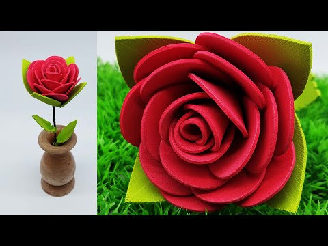 How To Make Foam Rose Flower | Handmade Foam Flower DIY Flower | Decorataion Ideas With Rose How To Make Foam Rose Flower | Handmade Foam Flower DIY Flower | Decorataion Ideas With Rose