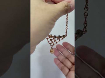 Fish scale necklace - Free tutorial video link above the title  #shortsvideo #wireworks