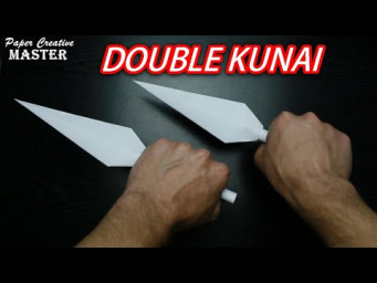 Double kunai made of paper