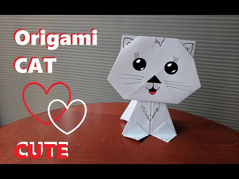Как сделать милого кота оригами | Paper origami cat Как сделать милого кота оригами | Paper origami cat