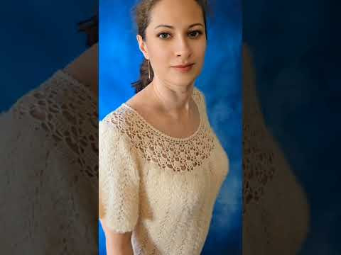 Круглая кокетка + реглан #crochet #вязаниеспицами #knitting #мастеркласс #tutorial #shorts #fashion