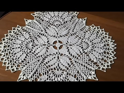 Ажурная, квадратная САЛФЕТКА крючком 2Часть 13-19 ряд.  Квадратная салфетка для начинающих.