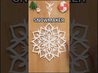 DIY SNOWMAKER SNOWFLAKE STEP BY STEP PAPERCRAFT CHRISTMAS DECOR IDEAS INCL ART #cristmasdecor