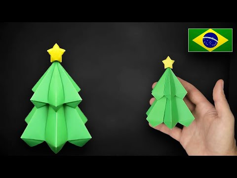 Origami: Árvore de Natal Modular - Instruções em Português PT-BR Origami: Árvore de Natal Modular - Instruções em Português PT-BR