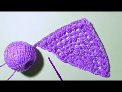 Crochet pattern for triangular shawl - Узор крючком для треугольной шали Crochet pattern for triangular shawl - Узор крючком для треугольной шали