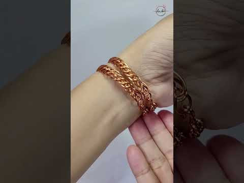 Twisted bracelet - Free tutorial video link above the title  #shortsvideo #wireworks