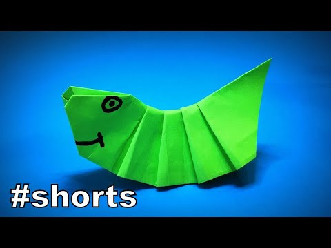 How to Make a Paper Caterpillar DIY | Origami Caterpillar | Easy Origami ART #shorts