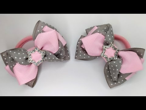 Красивые бантики из лент своими руками Мастер класс Канзаши