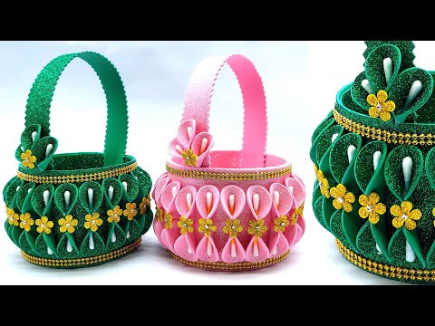 Beautiful Flower Basket - How to Make Storage Basket - DIY Handmade Basket