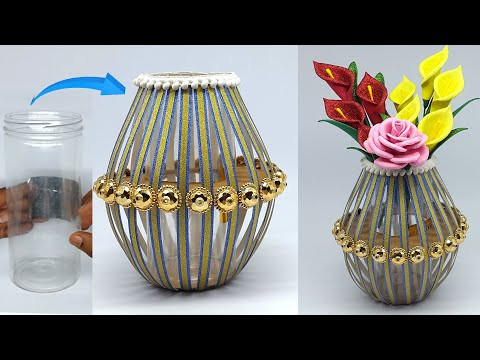 Unique Flower Vase - How to Make Flower Pot - Handmade Flower Vase - Best Out Of Waste Unique Flower Vase - How to Make Flower Pot - Handmade Flower Vase - Best Out Of Waste
