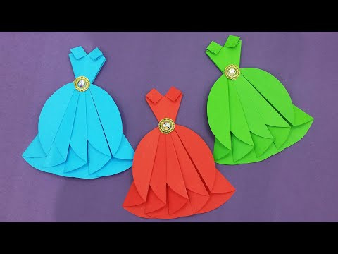 Easy Origami Dress | How to Make Paper Wedding Dress | Paper Dress | Origami Tutorial