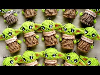 Амигуруми: схема Малыш Йода. Игрушки вязаные крючком - Free crochet patterns.