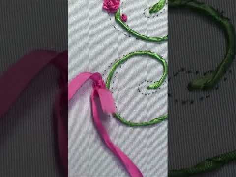 Flower letter S - Ribbon embroidery short Flower letter S - Ribbon embroidery short