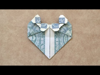 My MONEY HEART with two bows | Dollar Origami for Valentine's Day | Tutorial DIY by NProkuda