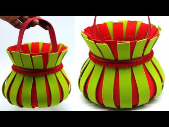 How to Make Paper Basket - Home Decoration Craft - Decorate With Me - Dollar Tree DIY