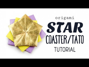 Origami Star Coaster / Tato Tutorial - DIY - Paper Kawaii