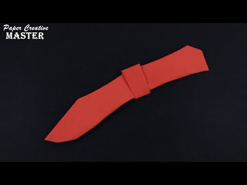 How to make a knife out of paper. Origami How to make a knife out of paper. Origami