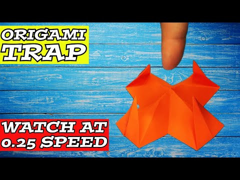 Amazing DIY Origami Trap WATCH AT 0.25 SPEED | How to Make a Paper Trap