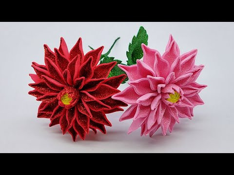 How to Make Flower | Home Decoration Ideas With Glitter Flower | DIY Foam Sheet Crafts How to Make Flower | Home Decoration Ideas With Glitter Flower | DIY Foam Sheet Crafts