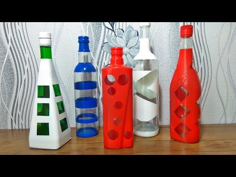Хэндмейдер работает - Простая идея декора бутылок краской. Идеи своими руками Хэндмейдер работает - Простая идея декора бутылок краской. Идеи своими руками