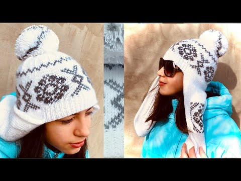 Вяжем трендовые шапки - ушанки с длиииинными ушками/Платный курс #shorts Вяжем трендовые шапки - ушанки с длиииинными ушками/Платный курс #shorts