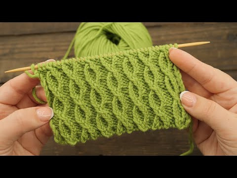 Волшебная восьмерка &ndash; узор спицами  8o8  Magic figure eight - knitting pattern