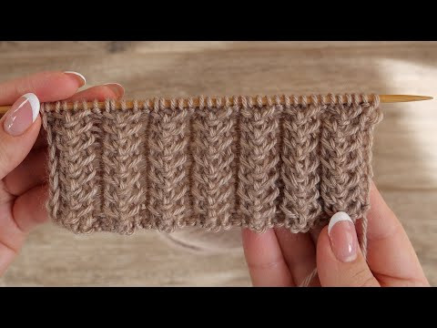 Резинка – колос спицами - Новинка от "Наша пряжа" | Spike Rib knitting pattern Резинка – колос спицами - Новинка от "Наша пряжа" | Spike Rib knitting pattern