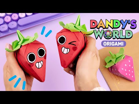 Оригами Клубника Сквиши из бумаги | Dandy's World Sprout | Origami Paper Squishy Strawberry Оригами Клубника Сквиши из бумаги | Dandy's World Sprout | Origami Paper Squishy Strawberry