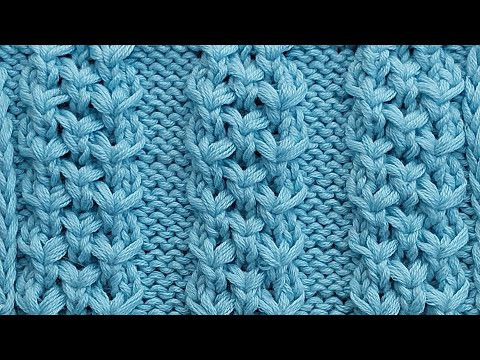 Красивый объёмный узор спицами для шапочки, свитера , джемпера. Красивый объёмный узор спицами для шапочки, свитера , джемпера.